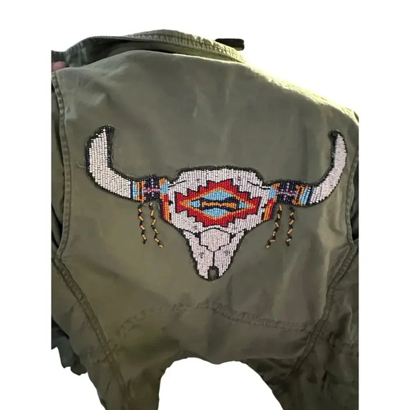 Polo Ralph Lauren Beaded Military Army Field Jacket Size XS - Picture 10 of 12